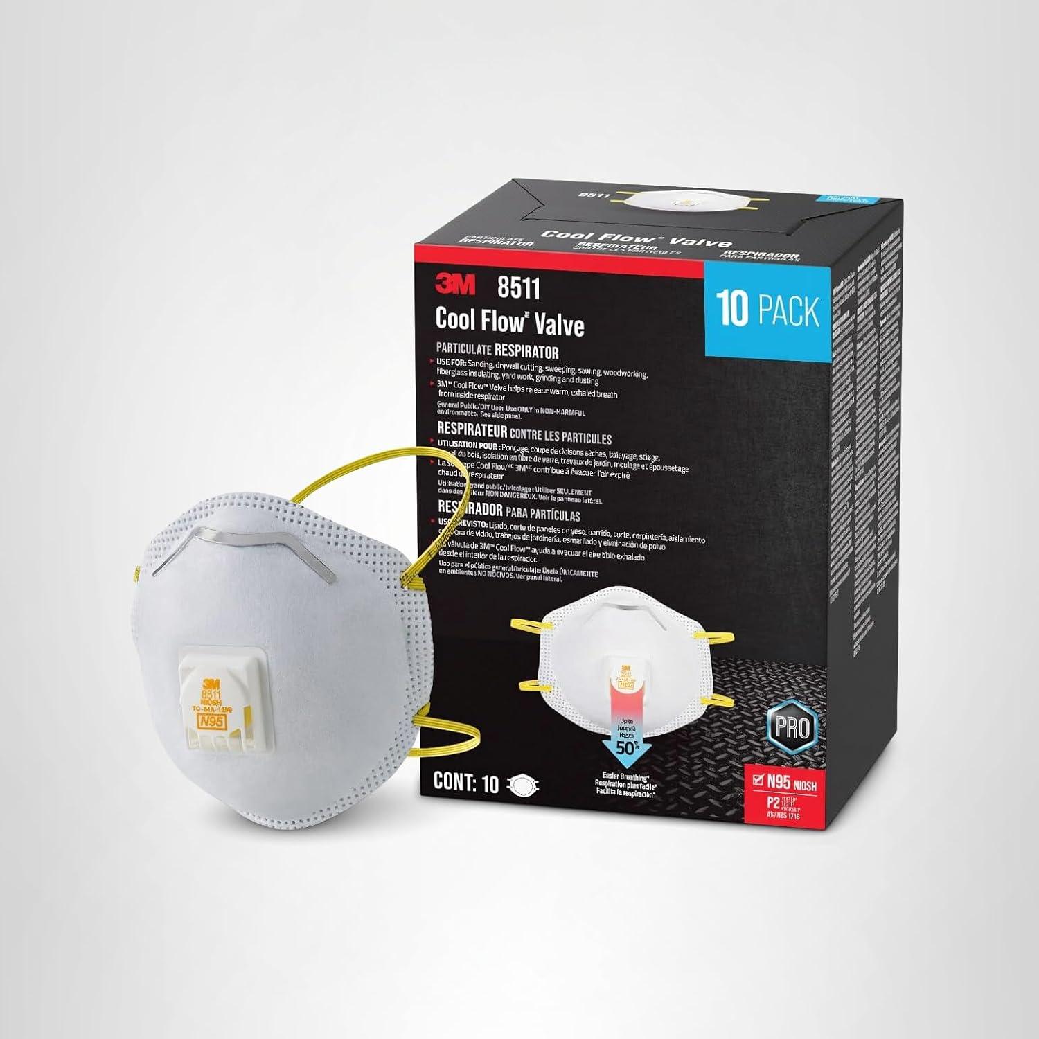 3M 8511 N95 Particulate Respirator with Valve